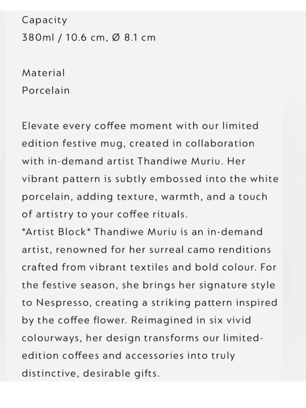 Nespresso 2025 Festival coffee ☕️ mug + 2 Free 🆓 pods